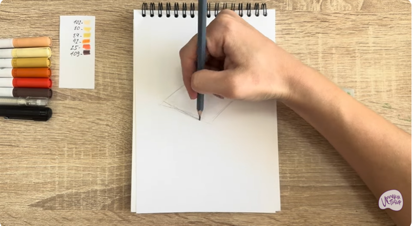 Рисуем Пирожное "Александровская полоска"