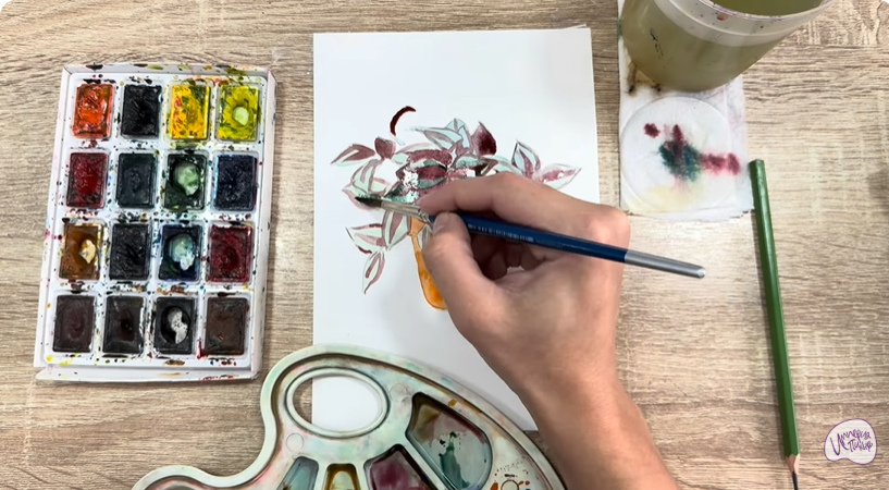 Рисуем Традесканция