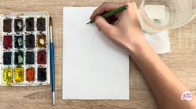 Рисуем Ясколка длинноволосая