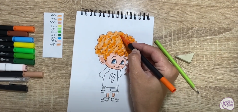 Рисуем Деннис из "Монстры на каникулах"
