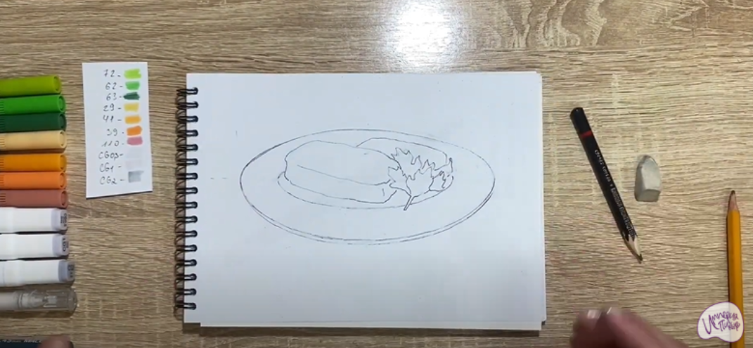 Рисуем Картофельные зразы