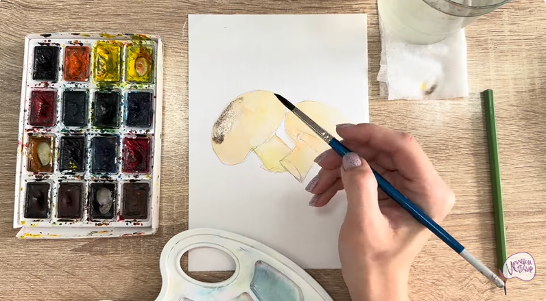 Рисуем Шампиньоны