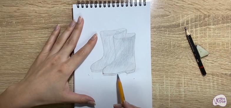 Рисуем Резиновые сапоги