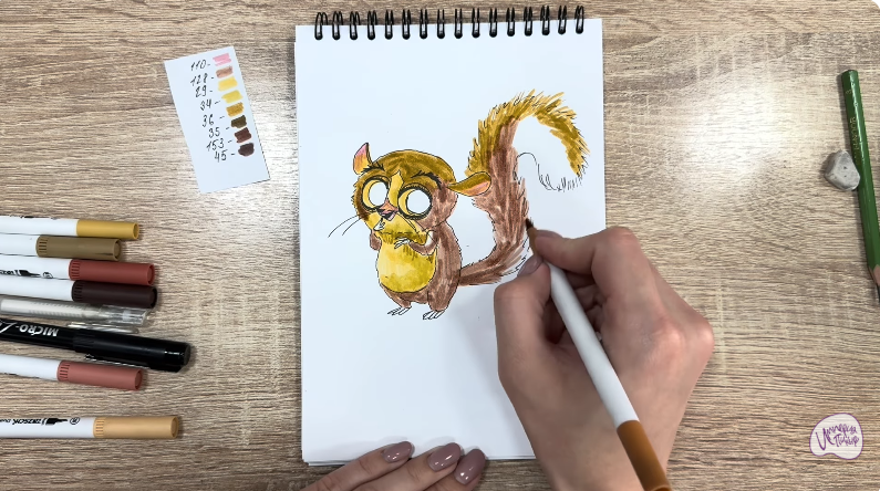 Рисуем Морт из "Мадагаскар"