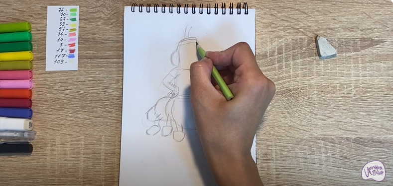 Рисуем Вупсень из "Лунтика"