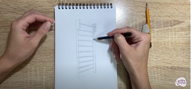 Рисуем Гимнастическая стенка