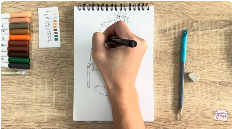 Рисуем Нафаня из фильма "Домовёнок Кузя"