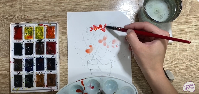 Рисуем Каланхоэ