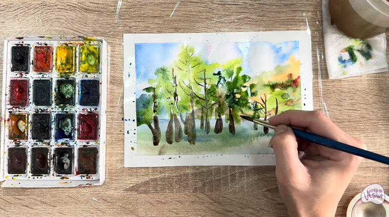 Рисуем Озеро Сукко