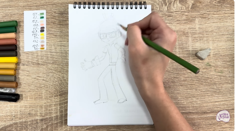 Рисуем Виктор из "герои Энвелла"