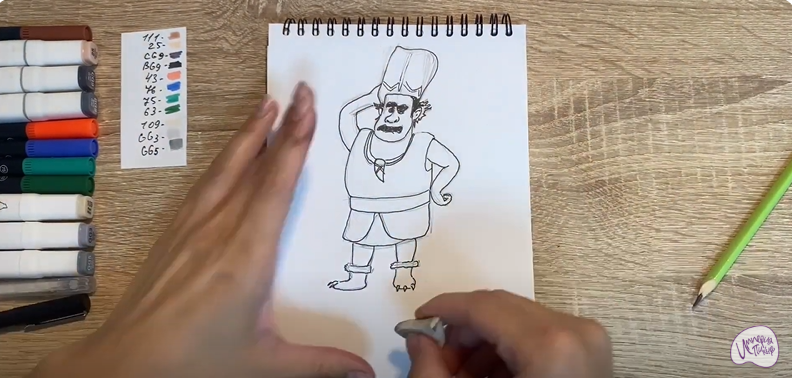 Рисуем Утёс из мультфильма "Маракуда"