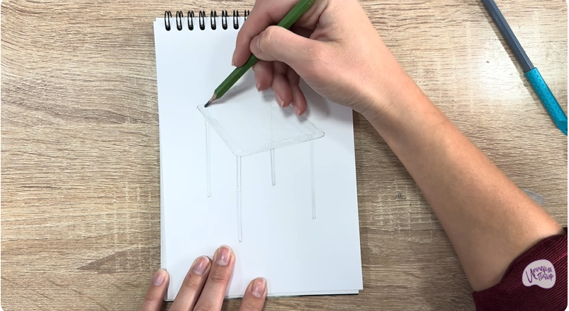 Рисуем Походный стол