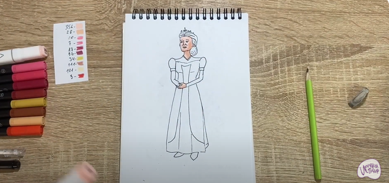 Рисуем Королева Лилиан из "Шрека"
