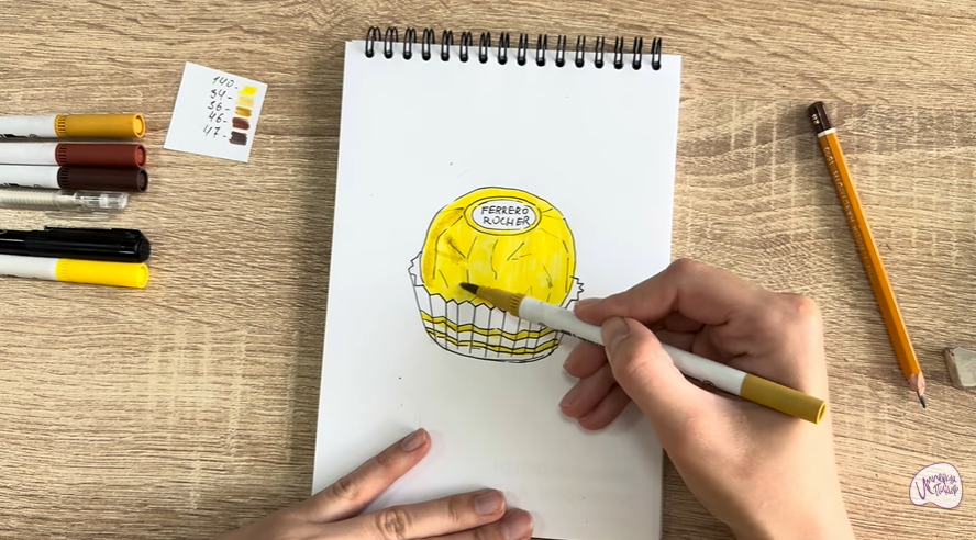 Рисуем Конфета Ферреро