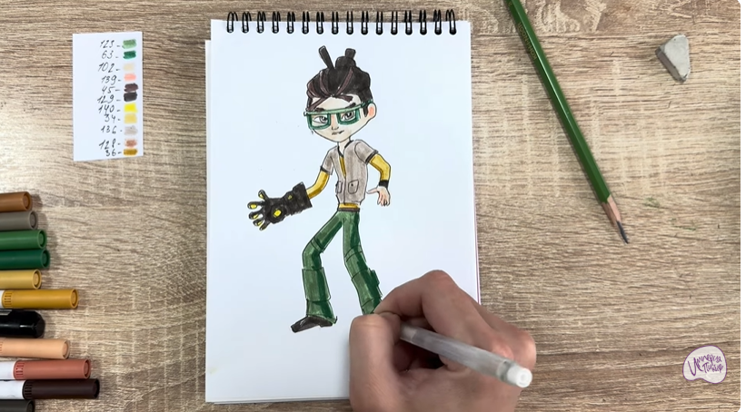 Рисуем Виктор из "герои Энвелла"