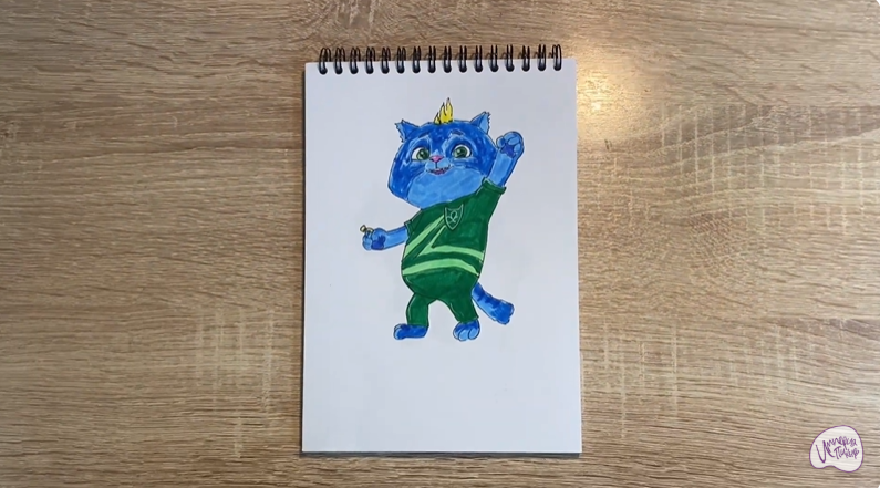 Рисуем Вася из "Супер Мяу"