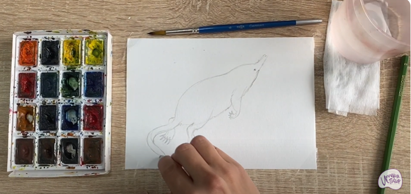 Рисуем Выхухоль