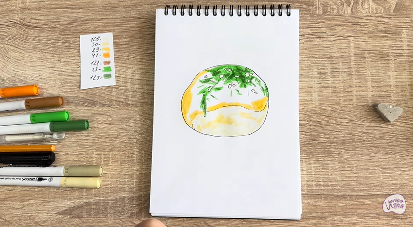Рисуем Пампушка с чесноком