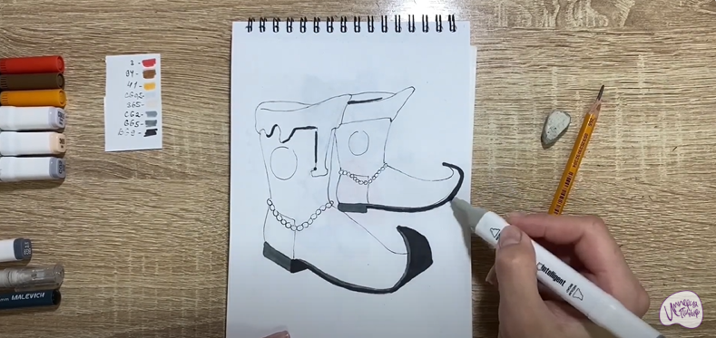 Рисуем Сапоги-скороходы