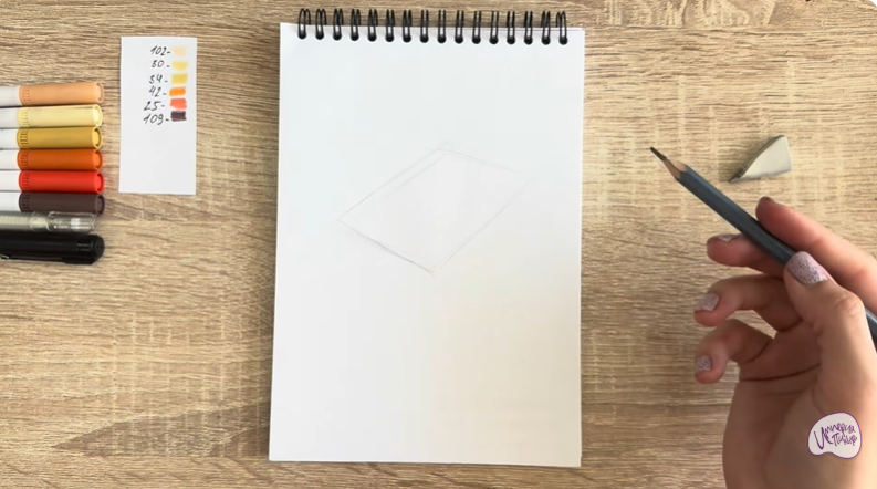 Рисуем Пирожное "Александровская полоска"