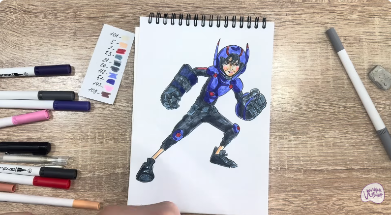 Рисуем Хиро Хамада из "Город Героев"