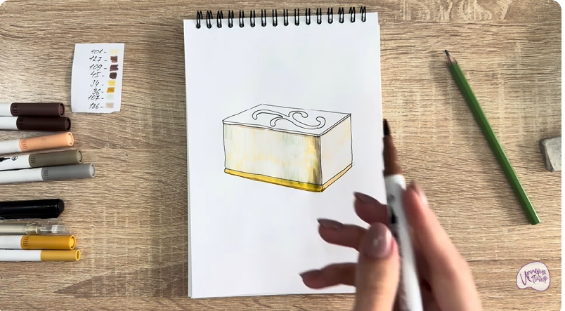 Рисуем Пирожное "Птичье Молоко"