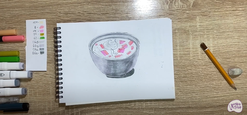 Рисуем Окрошка