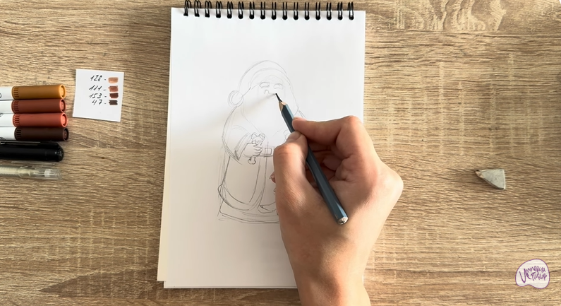 Рисуем Шоколадный Дед Мороз