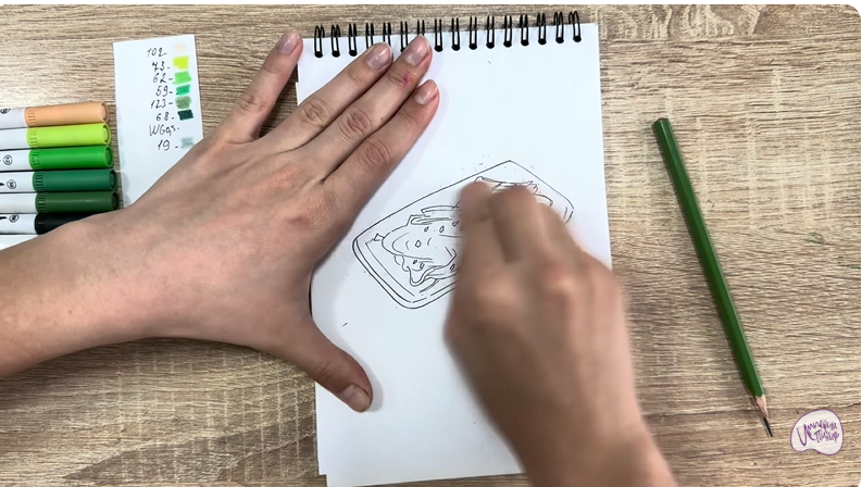 Рисуем Салат "чука"
