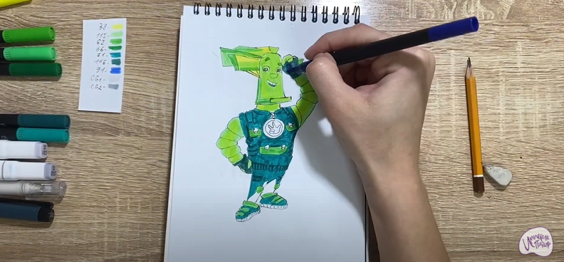 Рисуем Папус из "Фиксики"