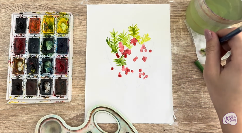 Рисуем Тис ягодный