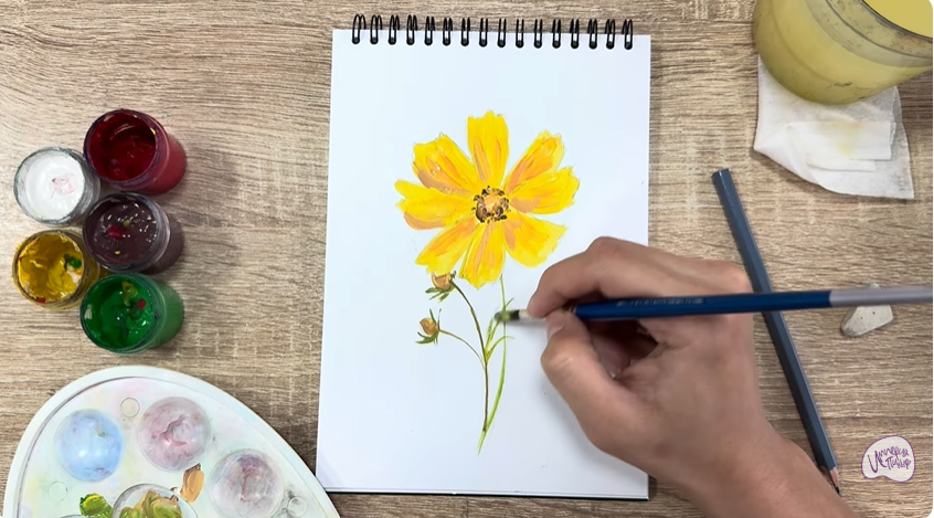 Рисуем Кореопсис