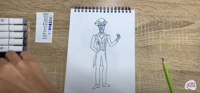Рисуем Кощей Кощеевич из "Царевны"