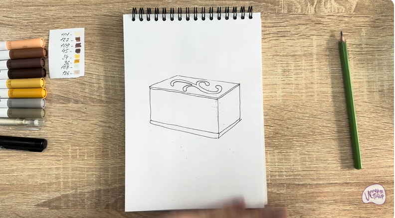 Рисуем Пирожное "Птичье Молоко"