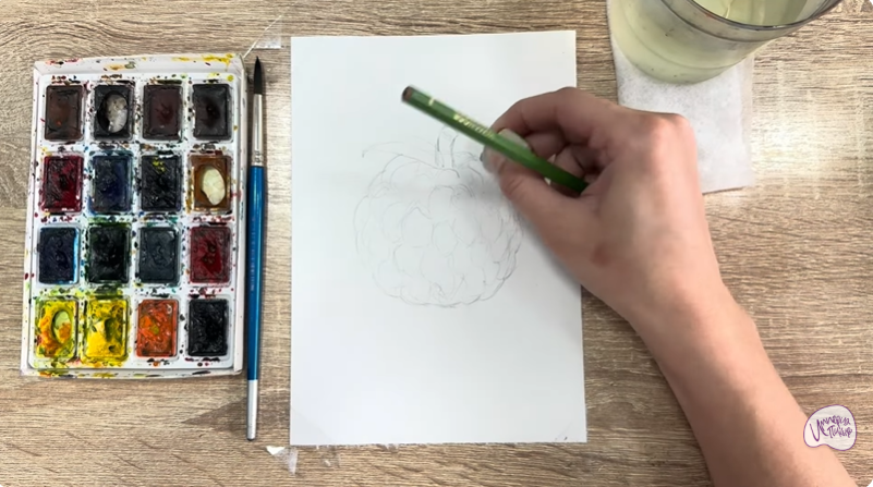 Рисуем Сахарное яблоко