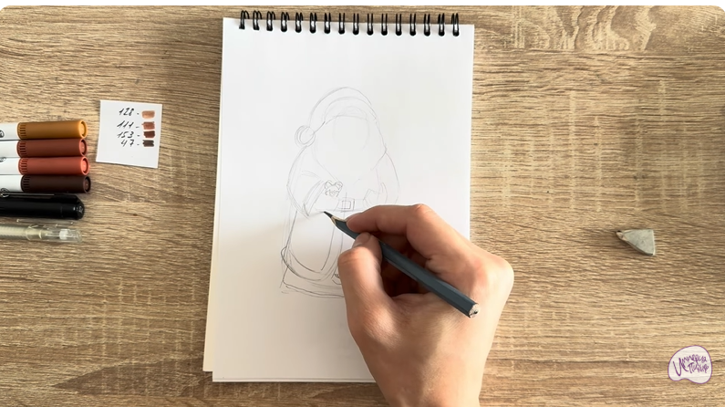 Рисуем Шоколадный Дед Мороз