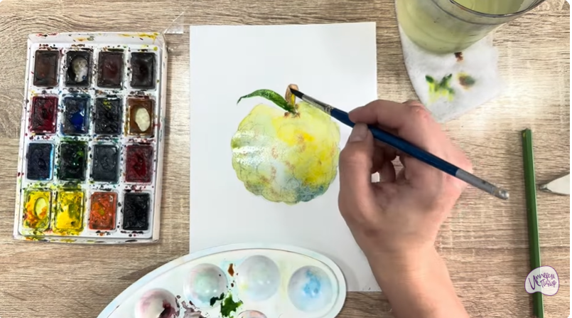 Рисуем Сахарное яблоко