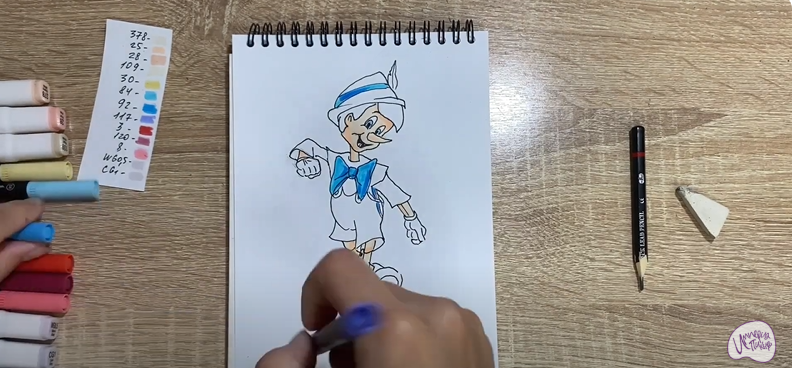 Рисуем Пиноккио