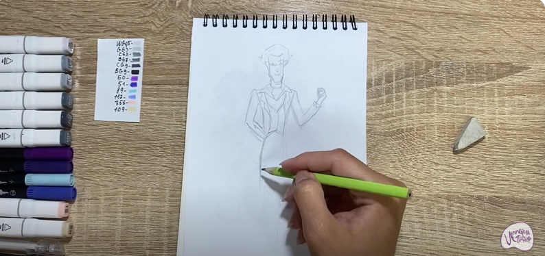 Рисуем Кощей Кощеевич из "Царевны"