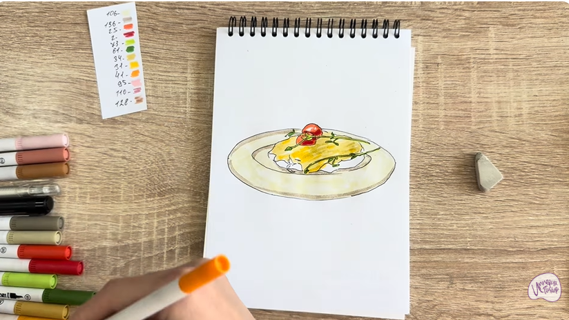 Рисуем Мясо по-французски