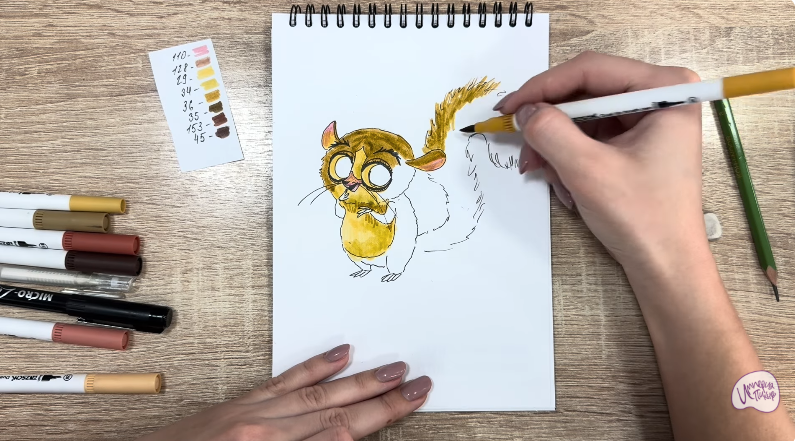 Рисуем Морт из "Мадагаскар"