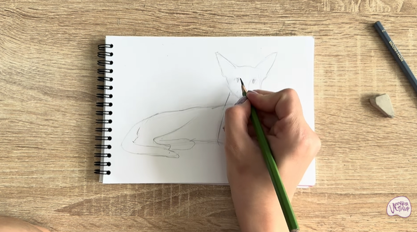 Рисуем Ориентальная кошка