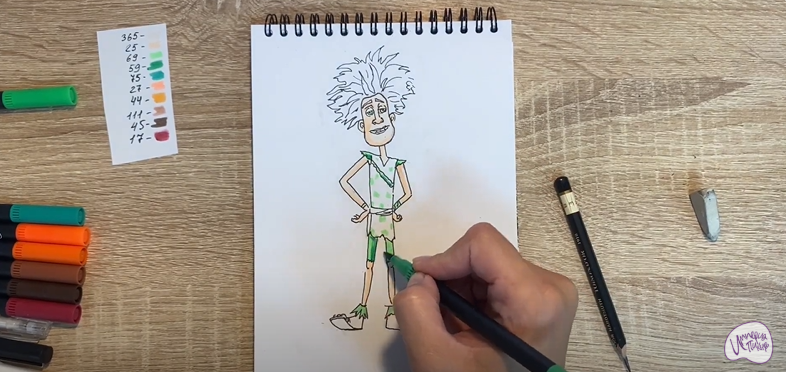 Рисуем Маракуда из мультфильма "Маракуда"