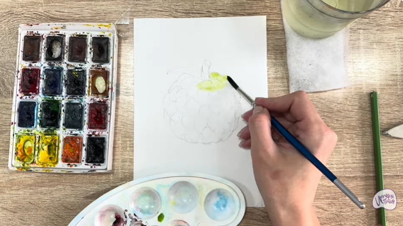 Рисуем Сахарное яблоко