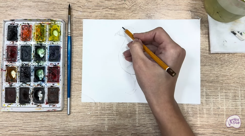 Рисуем Краснозобая казарка