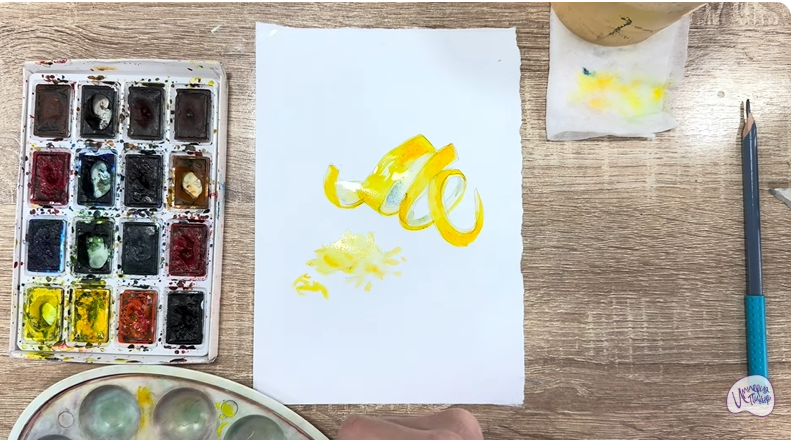 Рисуем Цедра лимона