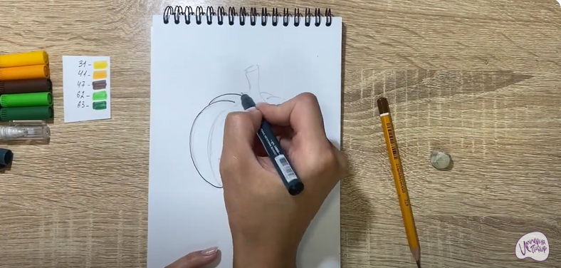 Рисуем Тыква на Хэллоуин