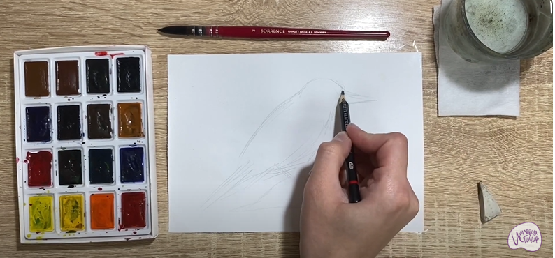 Рисуем Кедровка
