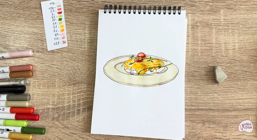 Рисуем Мясо по-французски