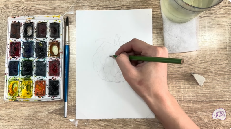 Рисуем Сахарное яблоко